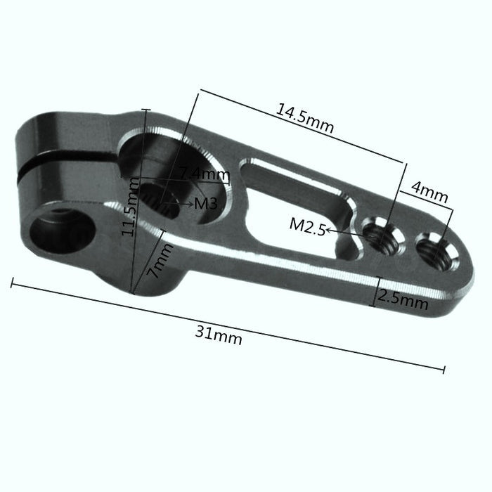 Servo arm 18,5mm black 25T