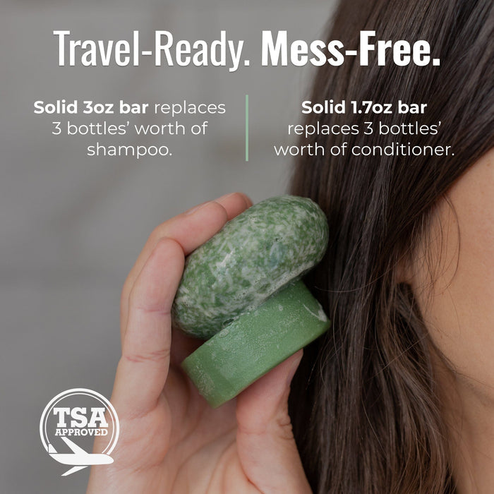 Shampoo & Conditioner Bar Duo - Castor Oil