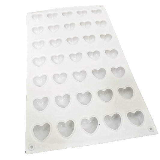 Silicone Soap Mould – 35 Cavity Hearts