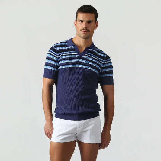 Sismano Knit Polo Royal Navy