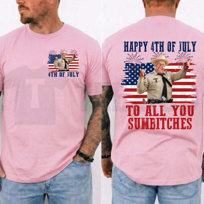 Smokey and the Bandit 4th of July Funny Sumbitches Independence Day T-Shirt