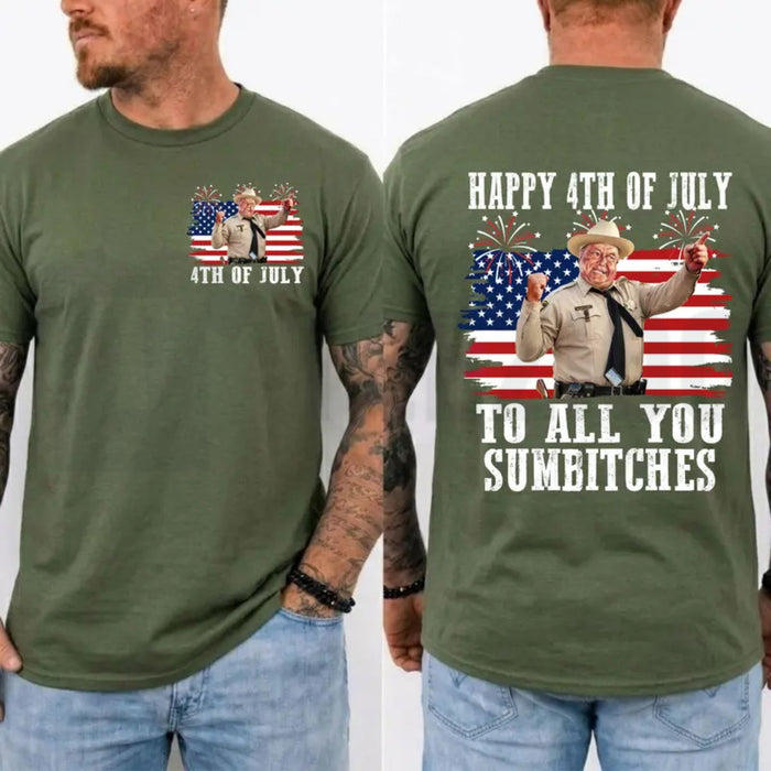 Smokey and the Bandit 4th of July Funny Sumbitches Independence Day T-Shirt