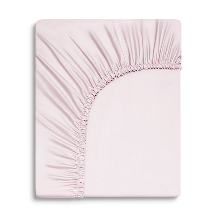 Solid Soft Pink Fitted Sheet folded