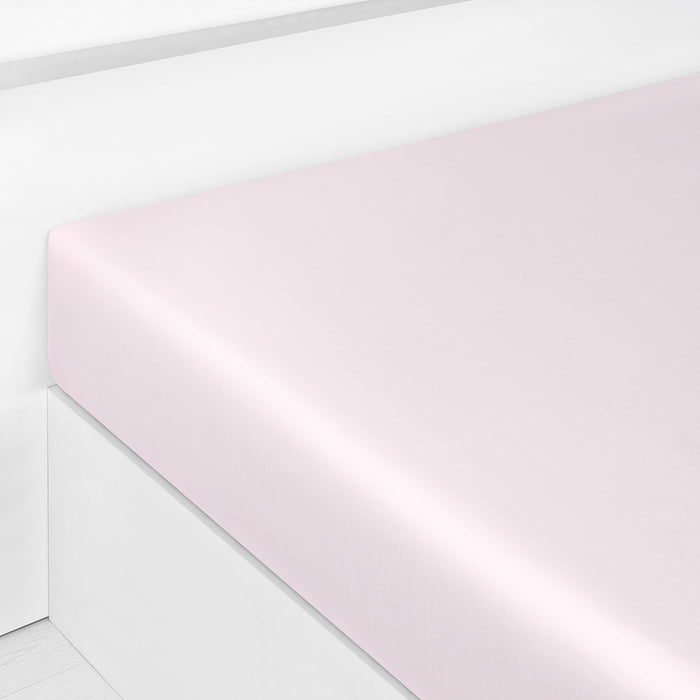 Solid Soft Pink Fitted Sheet