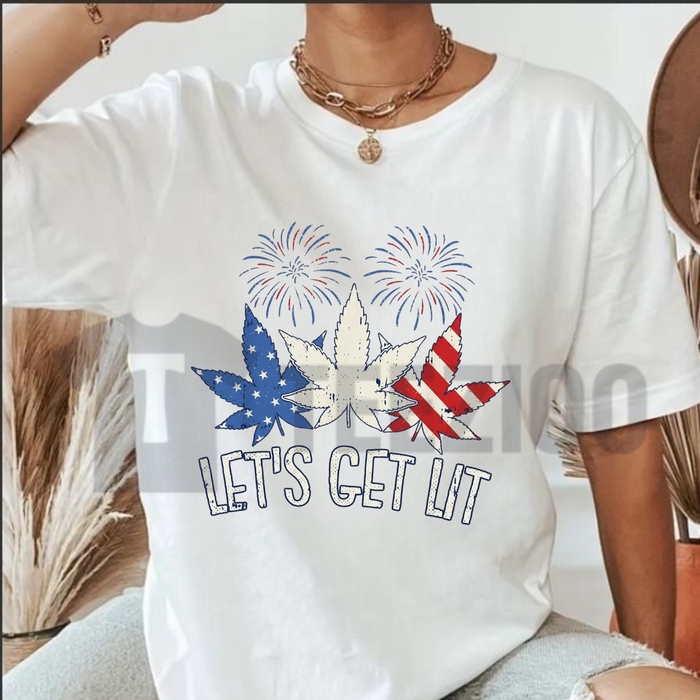 Star Spangled Stoner Funny 4th of July Weed Independence Day Graphic T-Shirt - teezioo.