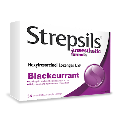 Strepsils Blackcurrant Sore Throat Lozenges, 36ct