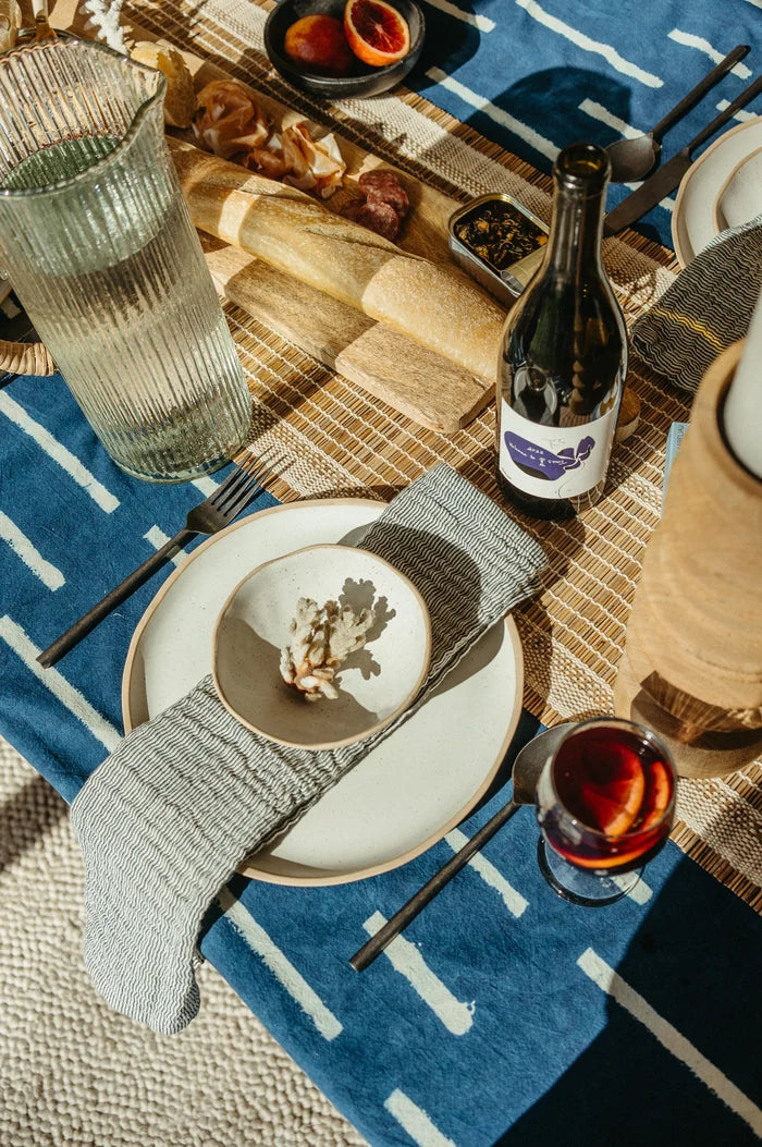 Stripe Double Cloth Napkins S/4, Blue - Magnolia Lane co. Home + Garden + Gift