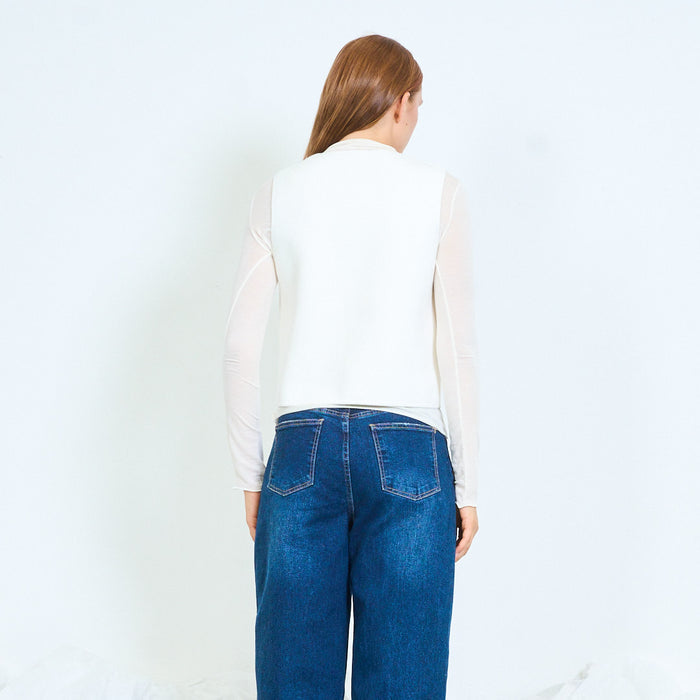 Tailored button front vest wholesale
