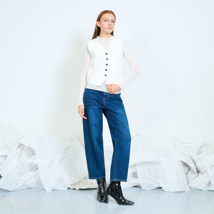 Tailored button front vest wholesale