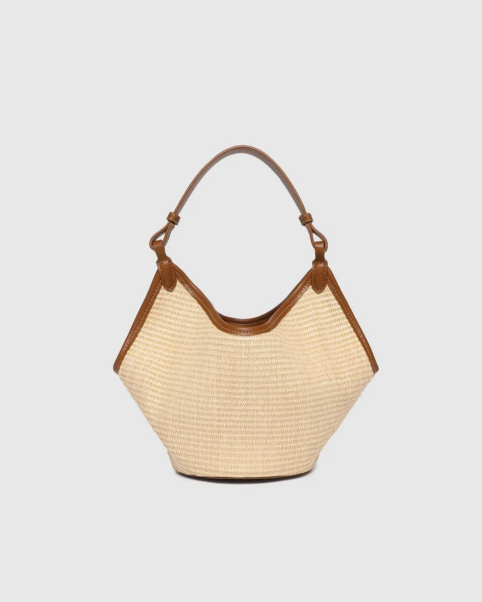 Taya Mini Tote Bag - Raffia/ Tan