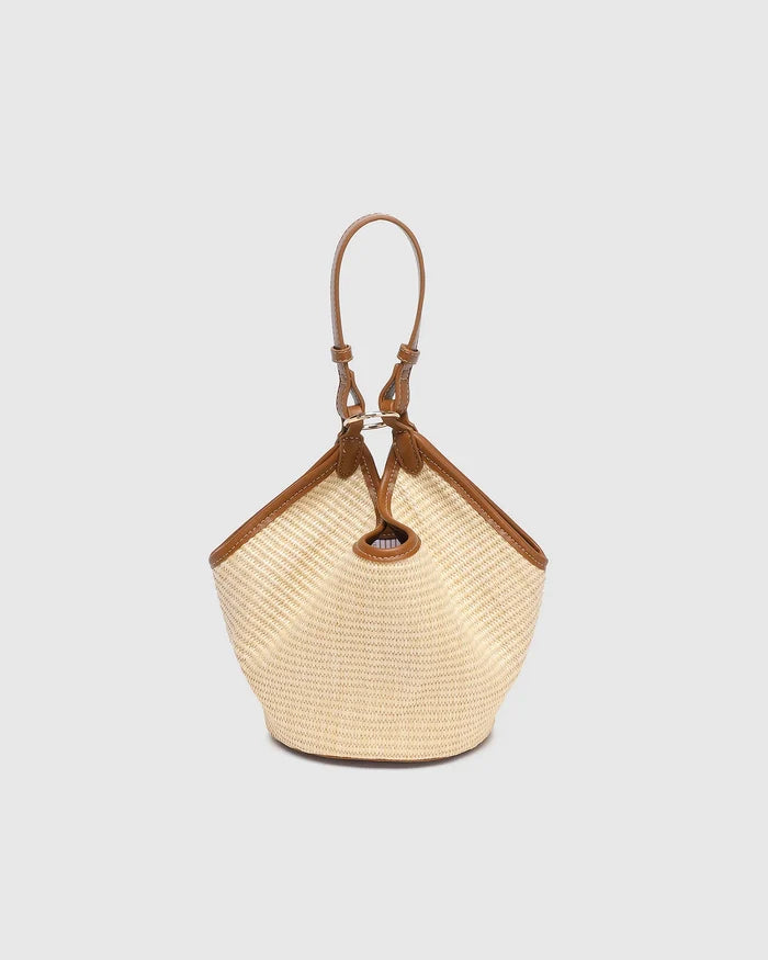 Taya Mini Tote Bag - Raffia/ Tan