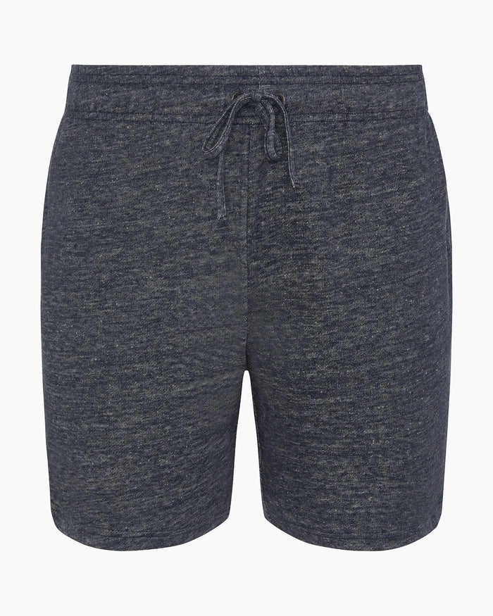 Terry Linen Short Washed Navy