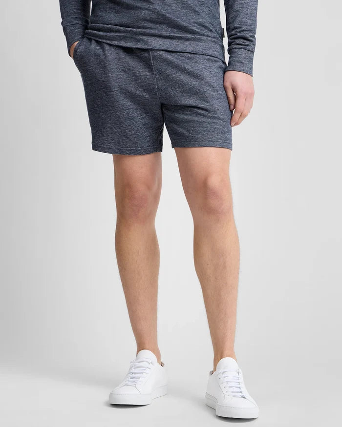 Terry Linen Short Washed Navy