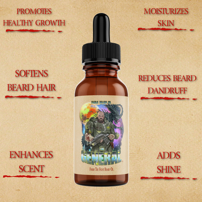 The General - Beard Oil - Sweetened Tobacco, Sandalwood Aftershave, Cosmic Bergamot