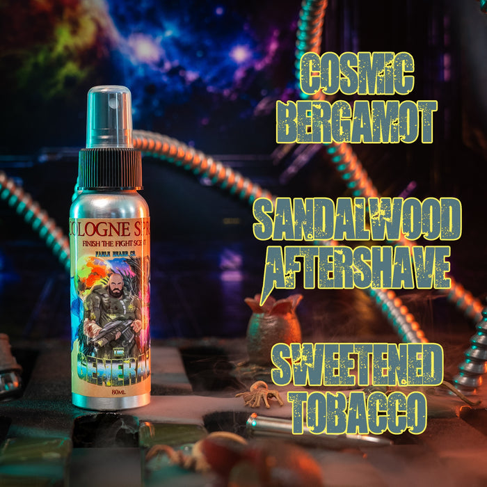The General - Cologne - Sweetened Tobacco, Sandalwood Aftershave, Cosmic Bergamot