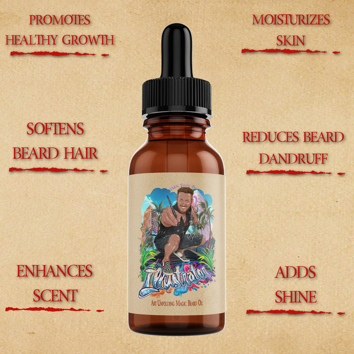 The Illustrator - Beard Oil - Sunlit Oak, Honeyed Resin, Ambrosial Nectar