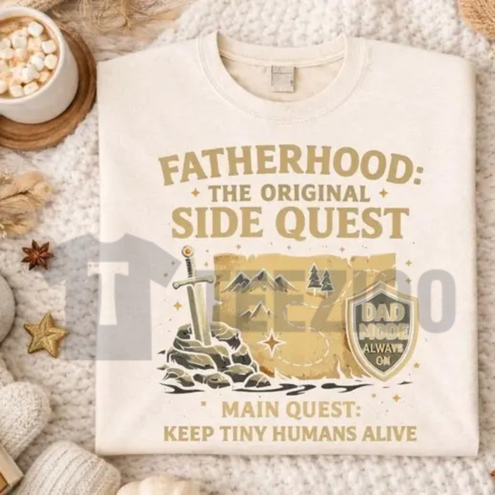 "The Original Side Quest" Tee – Funny Gamer Dad Graphic Shirt