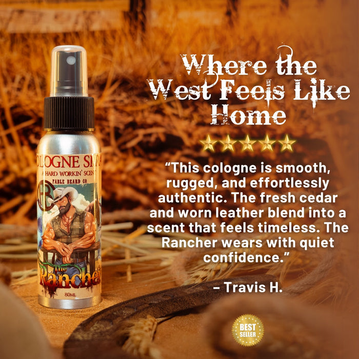 The Rancher - Cologne - Fresh Cut Cedar, Green Pastures, Leather Boots