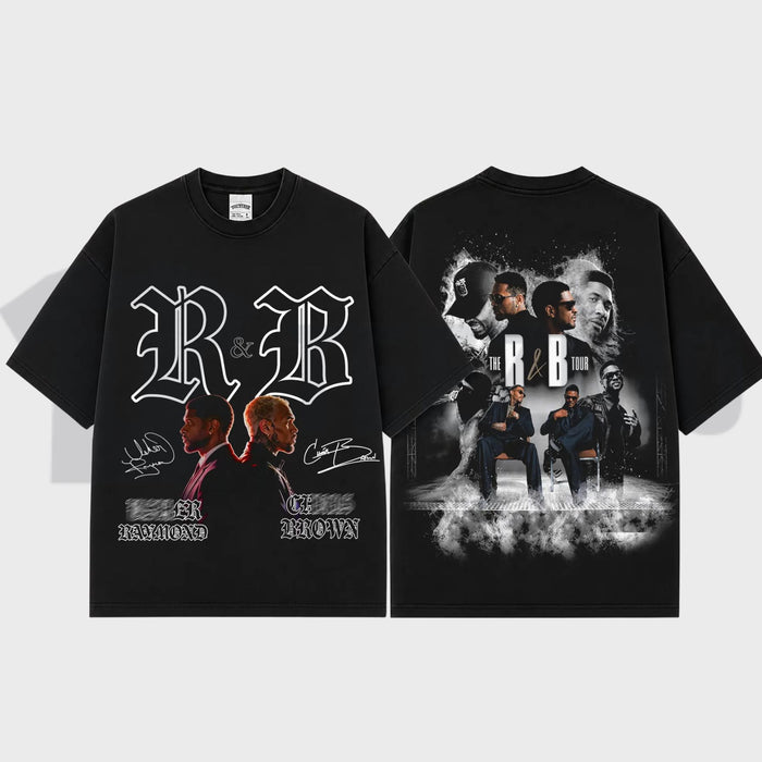 The R&B Tour 2026: Raymond & Brown #3 Premium Acid T-Shirt Tank Top – Retro Graphic Tee - Teezioo