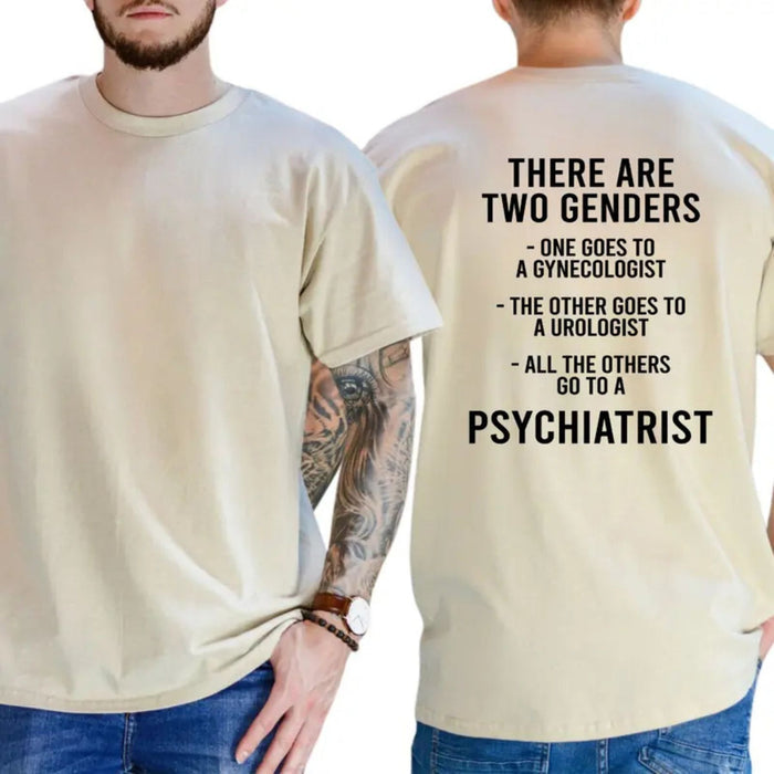 "There Are Two Genders" T-Shirt – Bold Traditionalist Heavyweight Graphic Tee - Teezioo