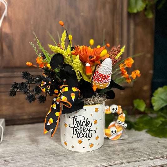 Trick-Or-Treat Candy Corn Arrangement