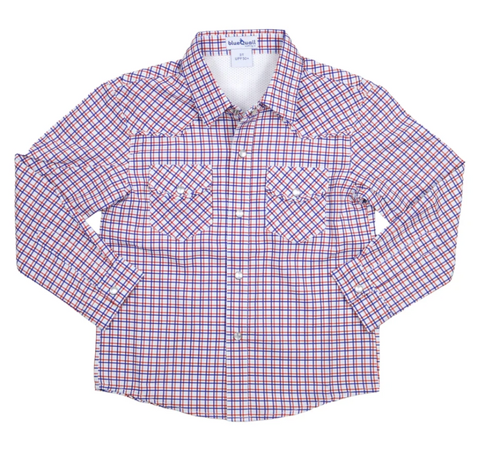 Trinity Plaid Pearl Snap Shirt