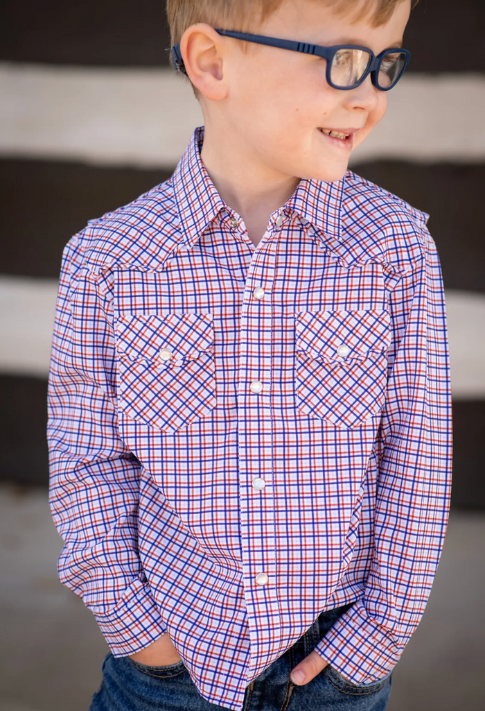 Trinity Plaid Pearl Snap Shirt