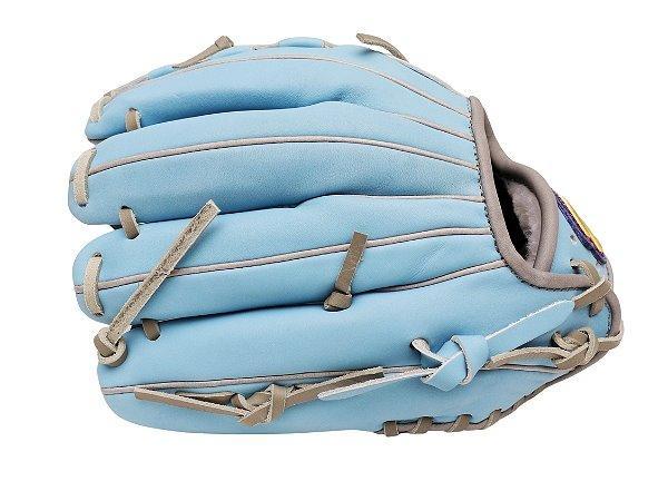 TWB U10 Steer Cowhide 11 inch Youth Pitcher Glove - Skyblue/Grey #5