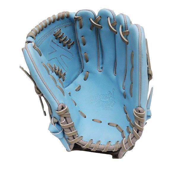 TWB U10 Steer Cowhide 11 inch Youth Pitcher Glove - Skyblue/Grey #7