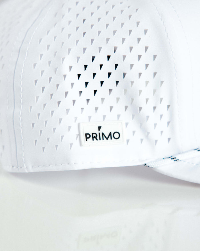 White Monochrome Cursive Hat