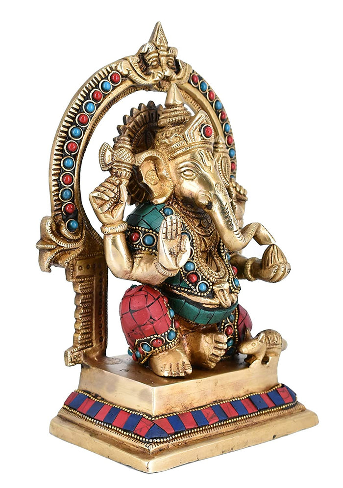 White Whale Lord Ganesh Idols Handmade Hindu God Ganesha Statue Blessing Ganpati Sculpture Home Decor