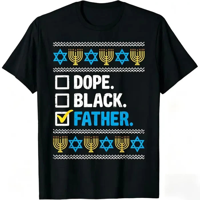 Witty Menorah Graphic T-Shirt – Retro Naughty Hanukkah Tee