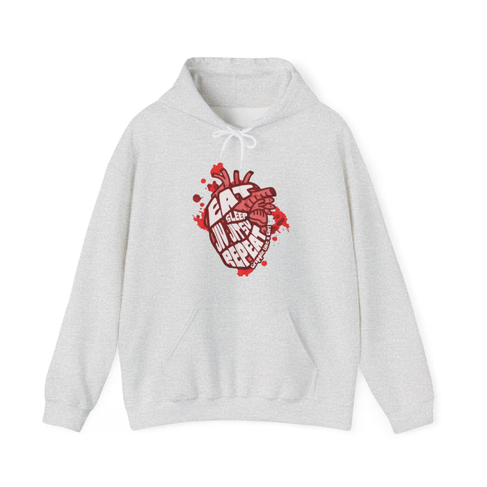 Women's Grapple like a Girl BJJ Hoodie - Eat, Sleep, Jiu Jitsu, Repeat