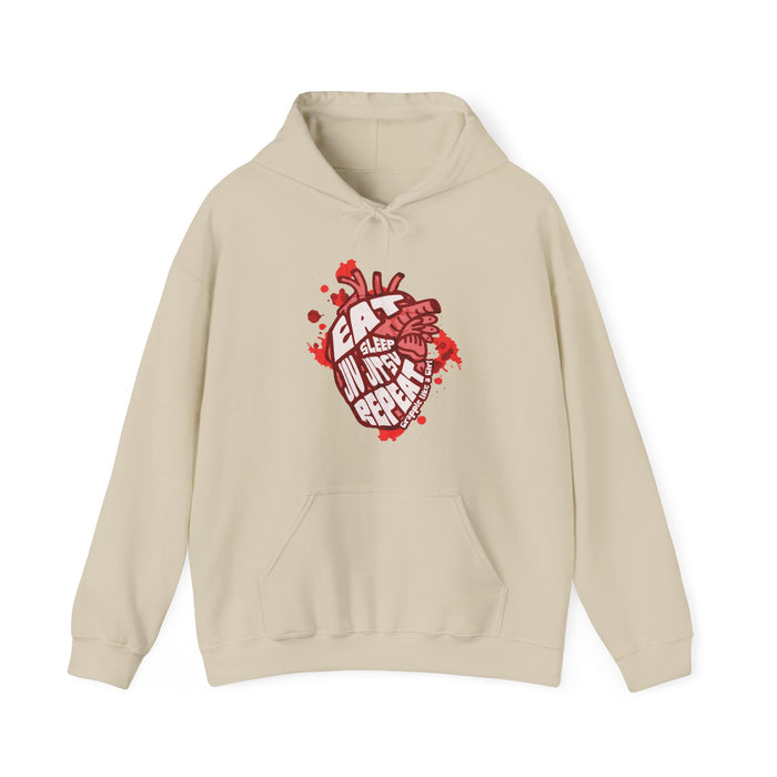 Women's Grapple like a Girl BJJ Hoodie - Eat, Sleep, Jiu Jitsu, Repeat