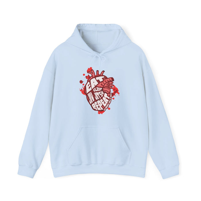 Women's Grapple like a Girl BJJ Hoodie - Eat, Sleep, Jiu Jitsu, Repeat