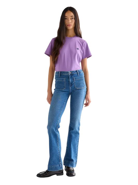 WRANGLER FLARE JEANS, RAVEN
