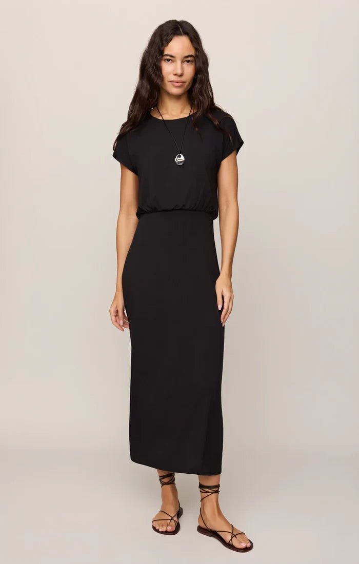 Z Supply Anika Jersey Midi Dress in Black