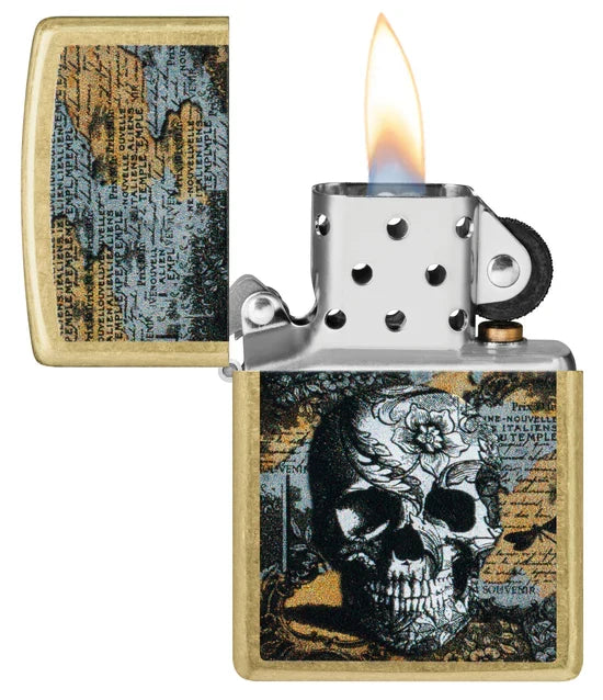 Zippo Skulls Floral Design - 46577