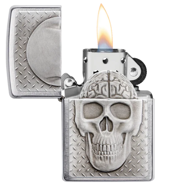 Zippo Skulls Skull With Brain Surprise - 29818
